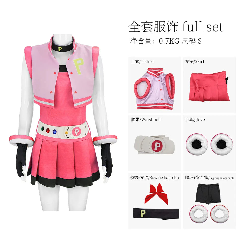 Powerpuff Girls Cosplay Costume – Full Set Blossom / Buttercup / Bubbles Halloween Dress with Belt