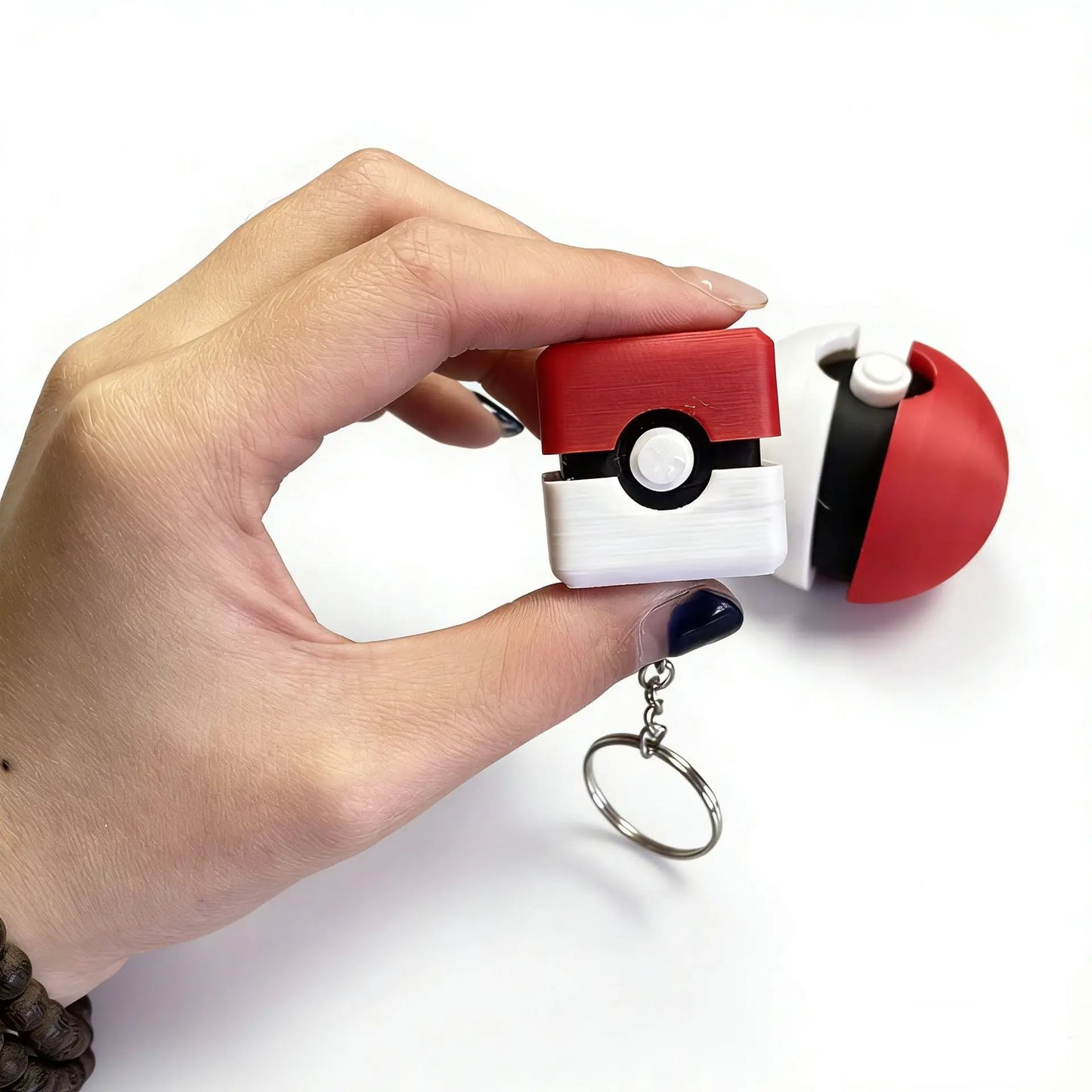 Hot Pokémon Pokéball Fidget Toy Keychain – Press Button Stress Relief Pendant Decoration