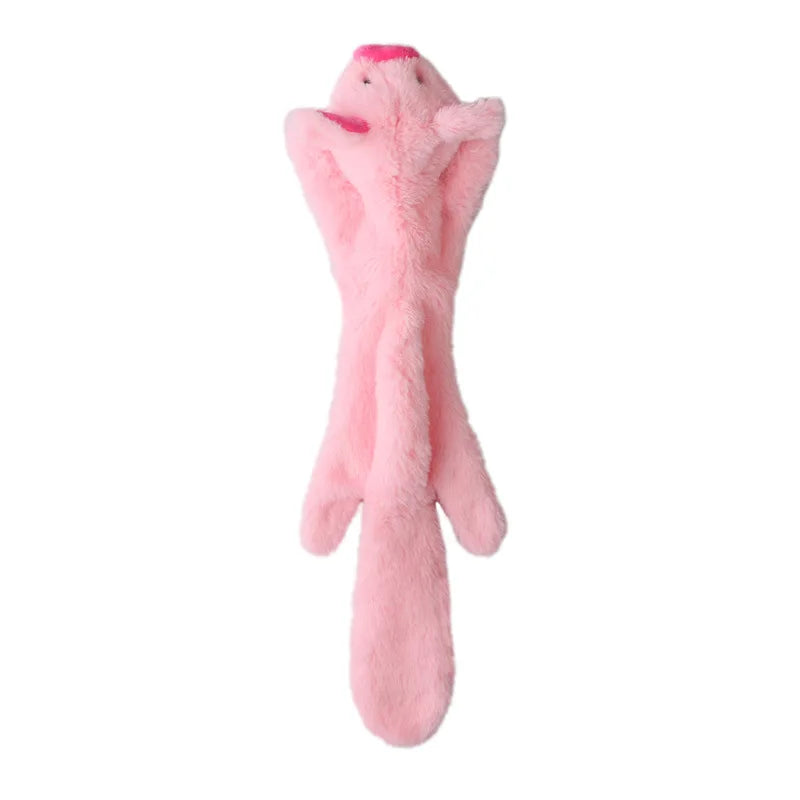 Funny Stuffingless Dog Toy – Durable Plush Squeaky Chew Toy with Crinkle Sound for Interactive Play & Boredom Relief