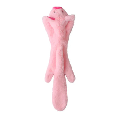 Funny Stuffingless Dog Toy – Durable Plush Squeaky Chew Toy with Crinkle Sound for Interactive Play & Boredom Relief