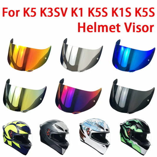 Visera de casco con protección UV para AGV K5, K5S, K5-S, K3 SV, K1 y K1S – Lente de repuesto para casco de motocicleta