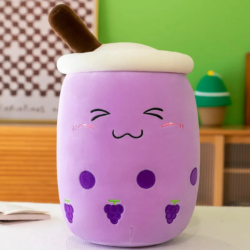 Giant Bubble Tea Plush Pillow – 22–70cm Squishy Milk Tea Boba Stuffed Toy Fruit Drink Bottle Decor Gift