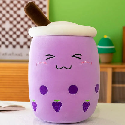 Giant Bubble Tea Plush Pillow – 22–70cm Squishy Milk Tea Boba Stuffed Toy Fruit Drink Bottle Decor Gift