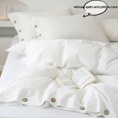 3-Piece 100% Cotton Bedding Set – Duvet Cover & Pillowcase Set for Queen & King Beds