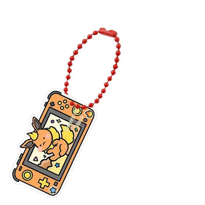 Pokémon Acrylic Keychain – Espeon, Umbreon, Leafeon & Snorlax Double-Sided Bead Chain Pendant