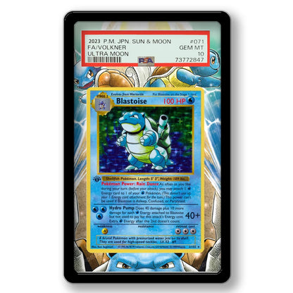 Pokémon Extended Art Card Display Case – Charizard & Venusaur PSA Acrylic Display Stand for Trading Card Collections