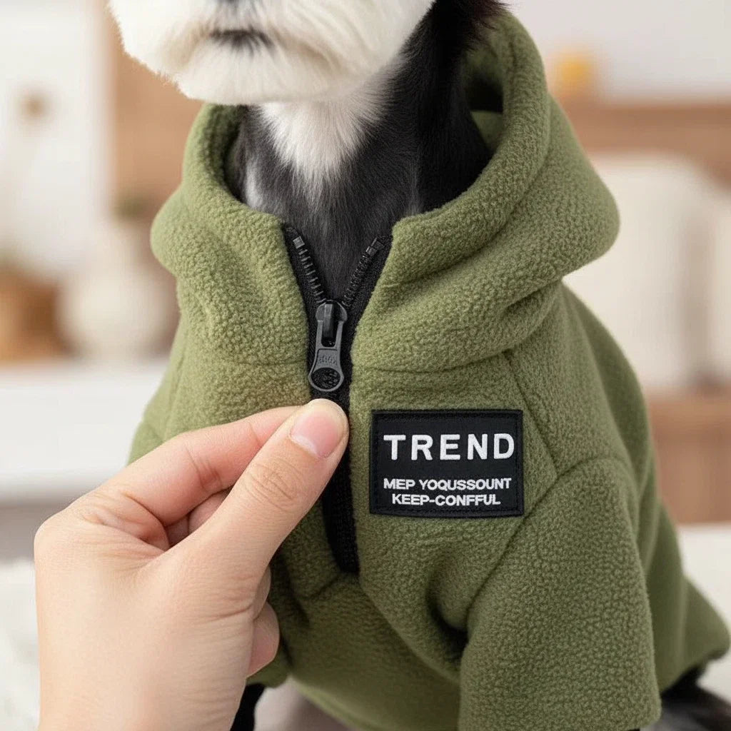 Warm Fleece Dog Hoodie – Winter Thermal Pullover Sweatshirt for Small Dogs, Schnauzer, Teddy, Pomeranian & Other Small Breeds
