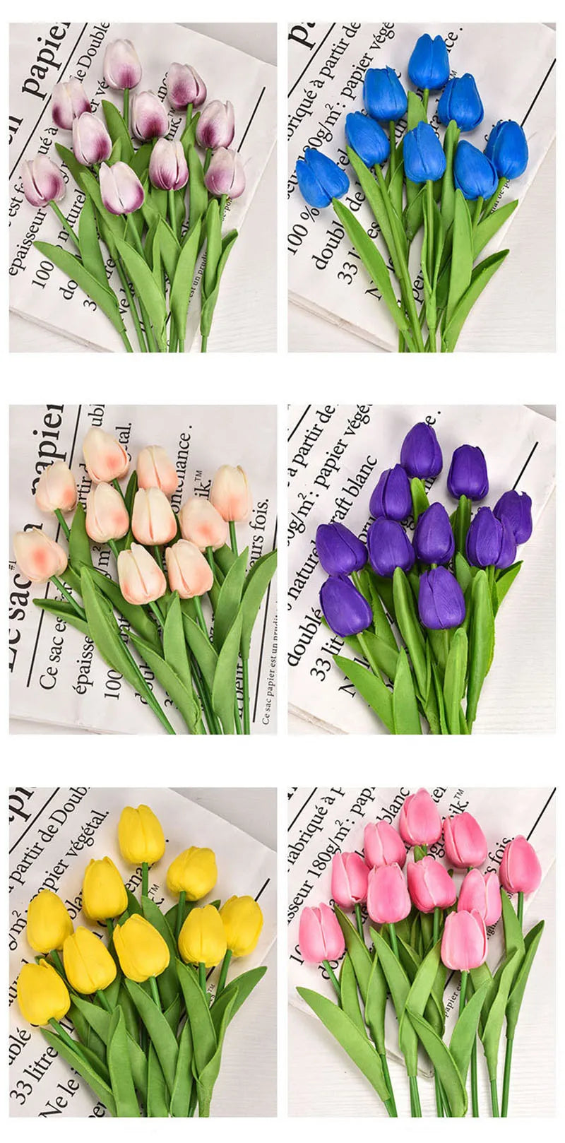 3/5/10/20pcs Real Touch Artificial Tulip Flowers – Realistic Faux Tulip Bouquet for Wedding Decor, Home Decoration, Floral Arrangements & DIY Projects