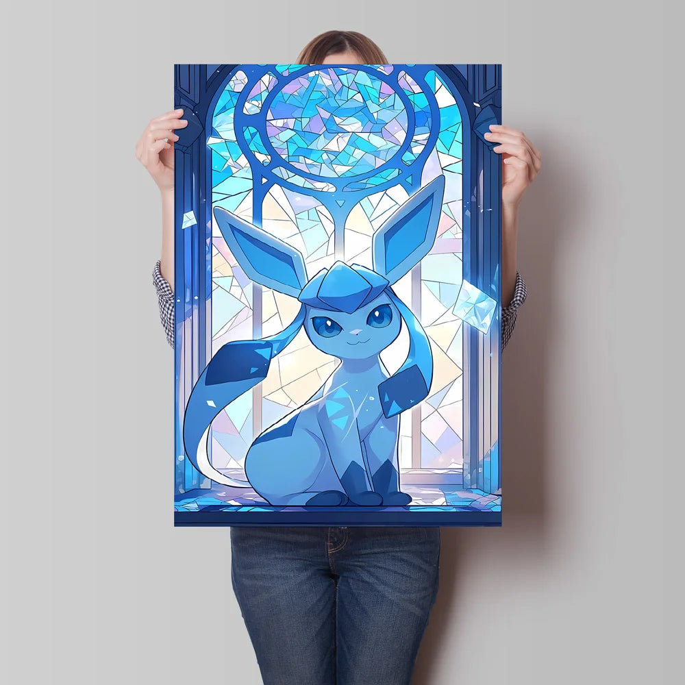 Pokémon Bulbasaur & Pikachu Canvas Wall Art – Bright Garden Themed Cartoon Home Living Room Decor