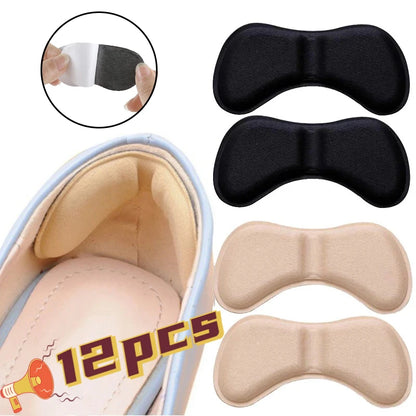12PCS Heel Cushion Pads – Adhesive Anti-Wear Heel Protector Inserts for Shoes, Soft Foot Care Insoles for Comfort & Protection