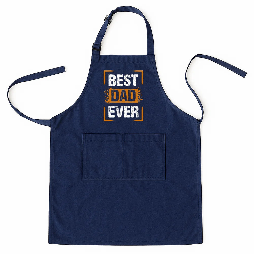 Best Dad Ever Apron – Father’s Day Cooking Gift for Daddy with Pockets, Kitchen Chef Apron AP-002
