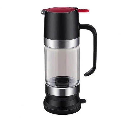 Glass Syrup Dispenser Bottle – Press-Top Honey & Syrup Container with No-Drip Spout, BPA-Free Design for Kitchen & Barbecue