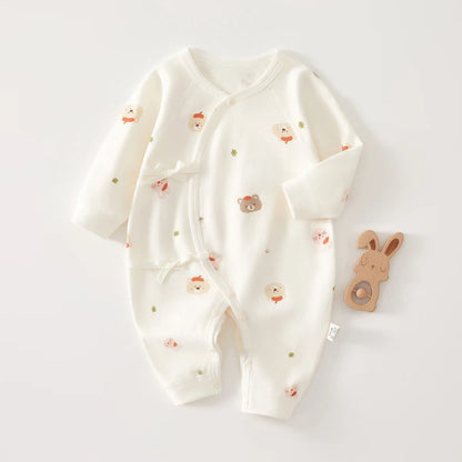 AYNIGIELL Mono de bebé recién nacido – Pelele suave de cuatro estaciones para bebés y niñas (0-6 meses)