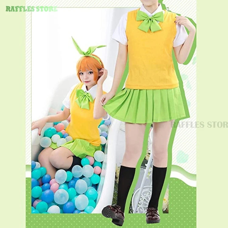 The Quintessential Quintuplets Cosplay Costume & Wig Set – School Uniform Collection