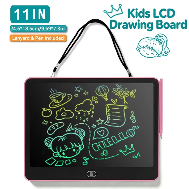 8/11/13/16-Inch LCD Writing Tablet for Kids – Reusable Handwriting Pad, Drawing & Painting Board, Educational Learning Toy for Boys and Girls