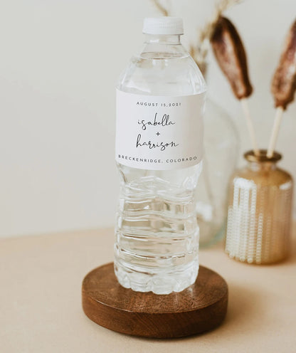 Personalized Wedding Water Bottle Labels – Custom Thank You Stickers for Bridal Shower, Birthday Party & Wedding Welcome Gifts | Event Decor