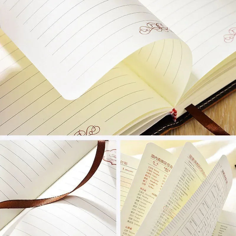 A5 Retro Password Lock Diary – 200-Page Journal Notebook with Secure Lock