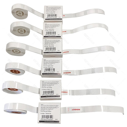 Niimbot D110 Label Maker Tape – Waterproof Self-Adhesive Sticker Paper, Compatible Label Roll for Niimbot D11/D101 Portable Printer, White Thermal Labels 12-15mm