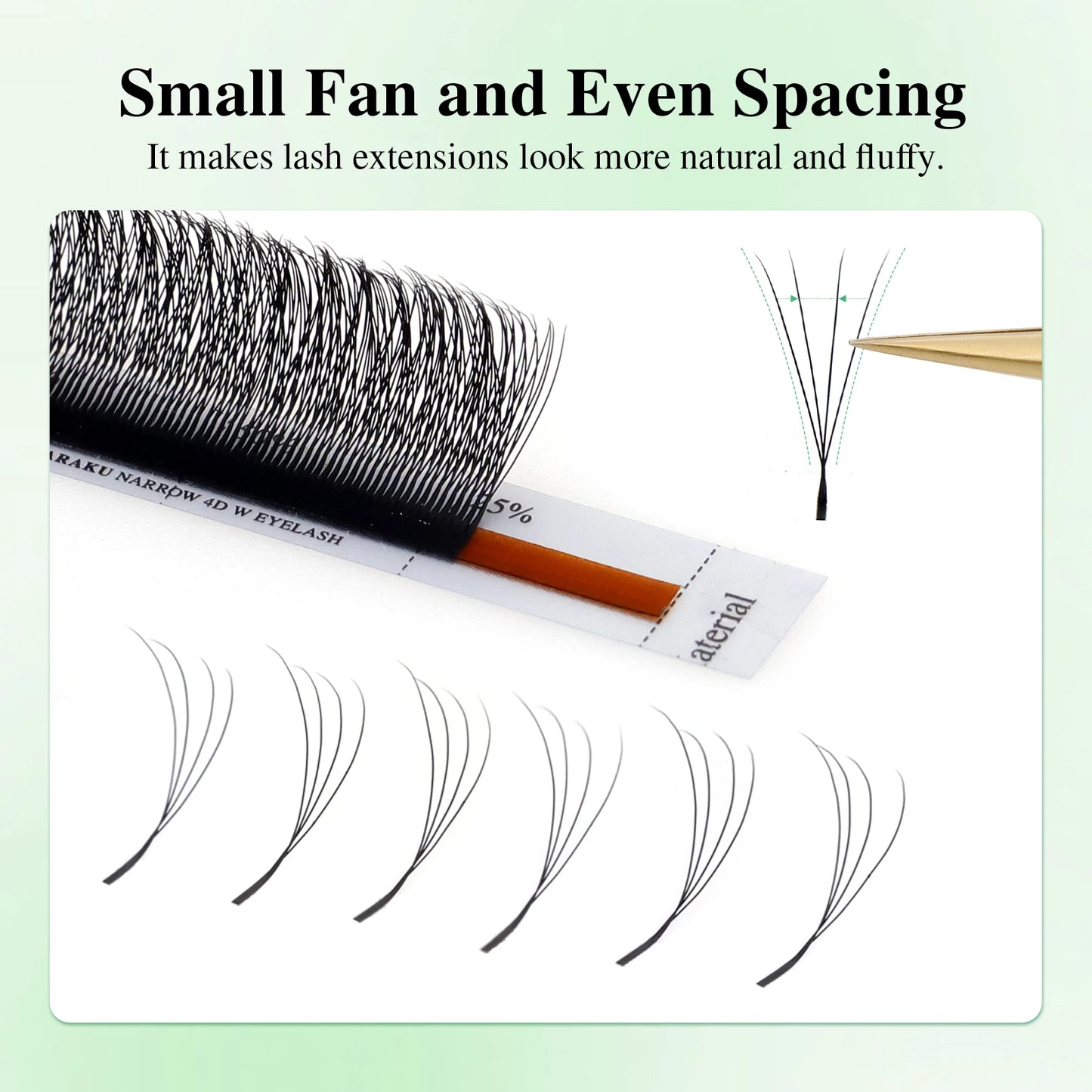 NAGARAKU V Shape Premade Eyelash Extensions – 2D/3D/4D/5D W Volume Fans for Natural Soft Fluffy Volume Lash Look