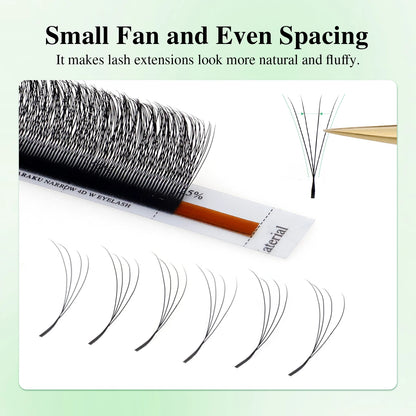 NAGARAKU V Shape Premade Eyelash Extensions – 2D/3D/4D/5D W Volume Fans for Natural Soft Fluffy Volume Lash Look