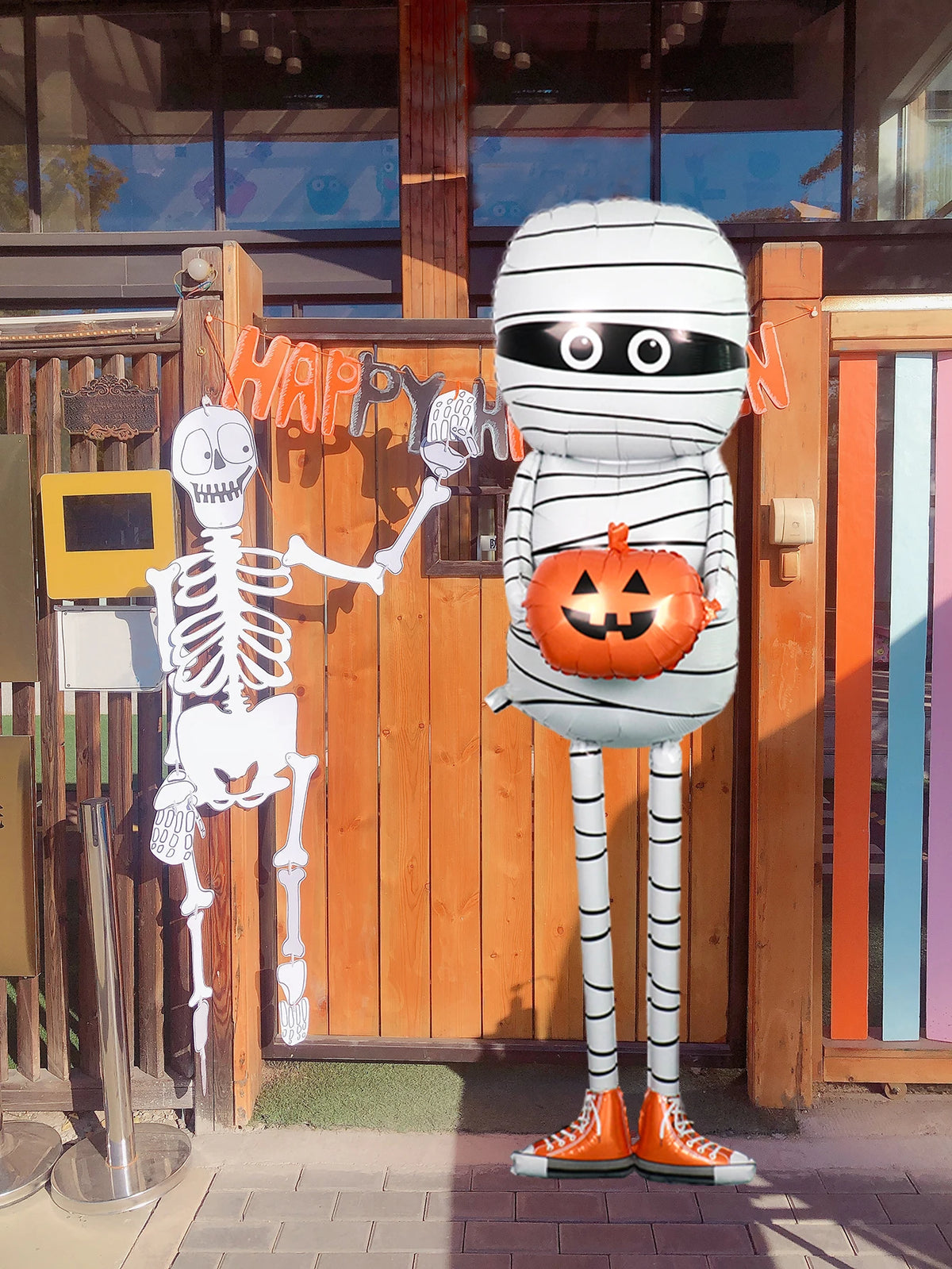 1PC Halloween Mummy Pumpkin Balloon – Spooky Party Decoration for Trick or Treat, Halloween Parties & Festive Home Decor