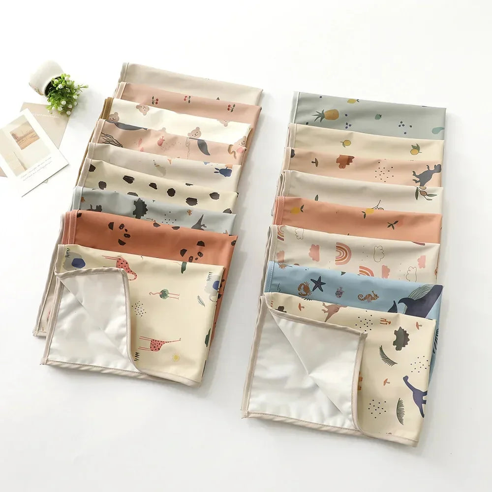 Matelas à langer imperméable réutilisable – Housse de matelas à langer portable pliable pour nouveau-nés, voyages et jeux