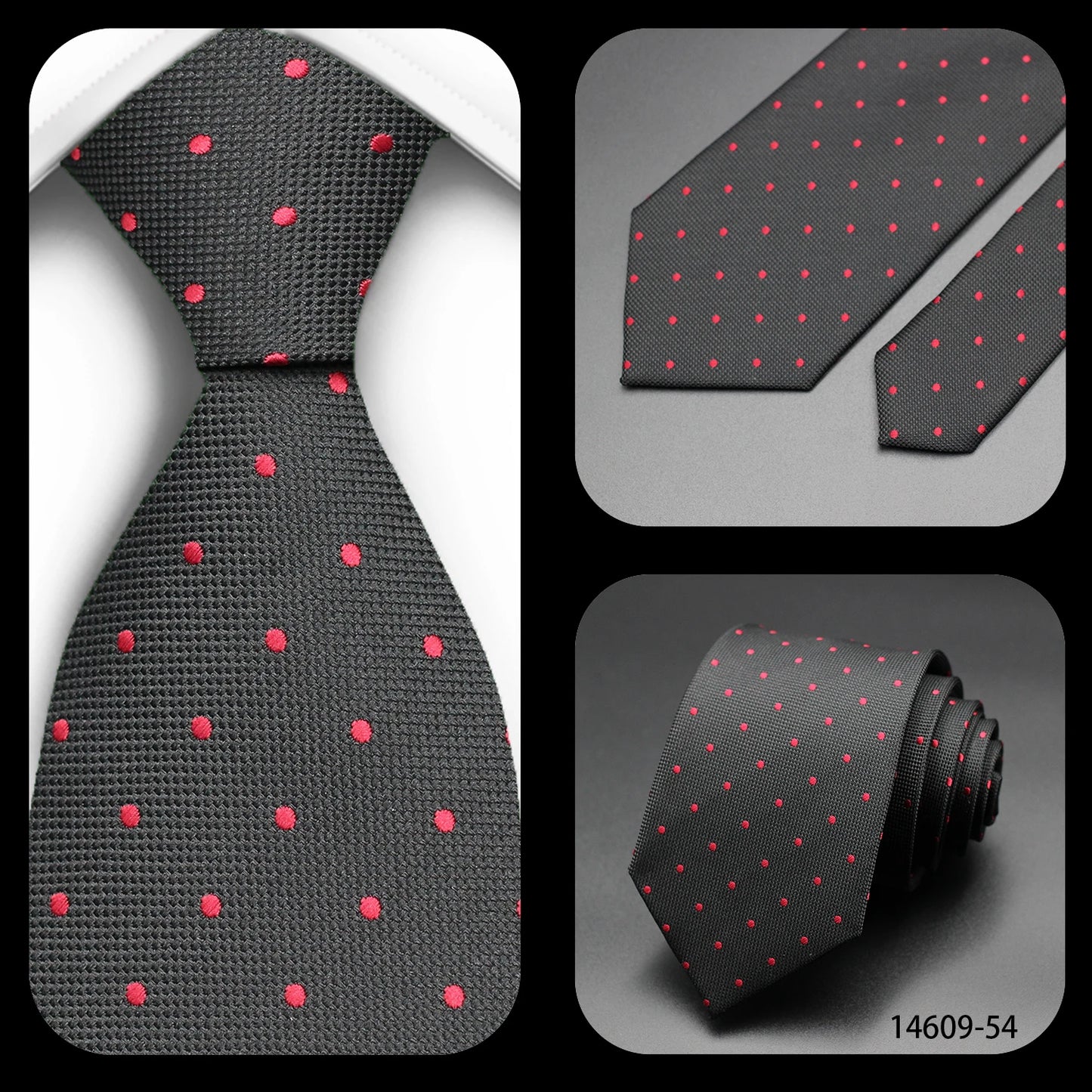 Corbata Floral de Puntos para Hombre – Corbata Casual de Moda Azul Roja Amarilla para Negocios, Bodas y Ocasiones Formales | Accesorio de Regalo