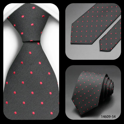 Corbata Floral de Puntos para Hombre – Corbata Casual de Moda Azul Roja Amarilla para Negocios, Bodas y Ocasiones Formales | Accesorio de Regalo
