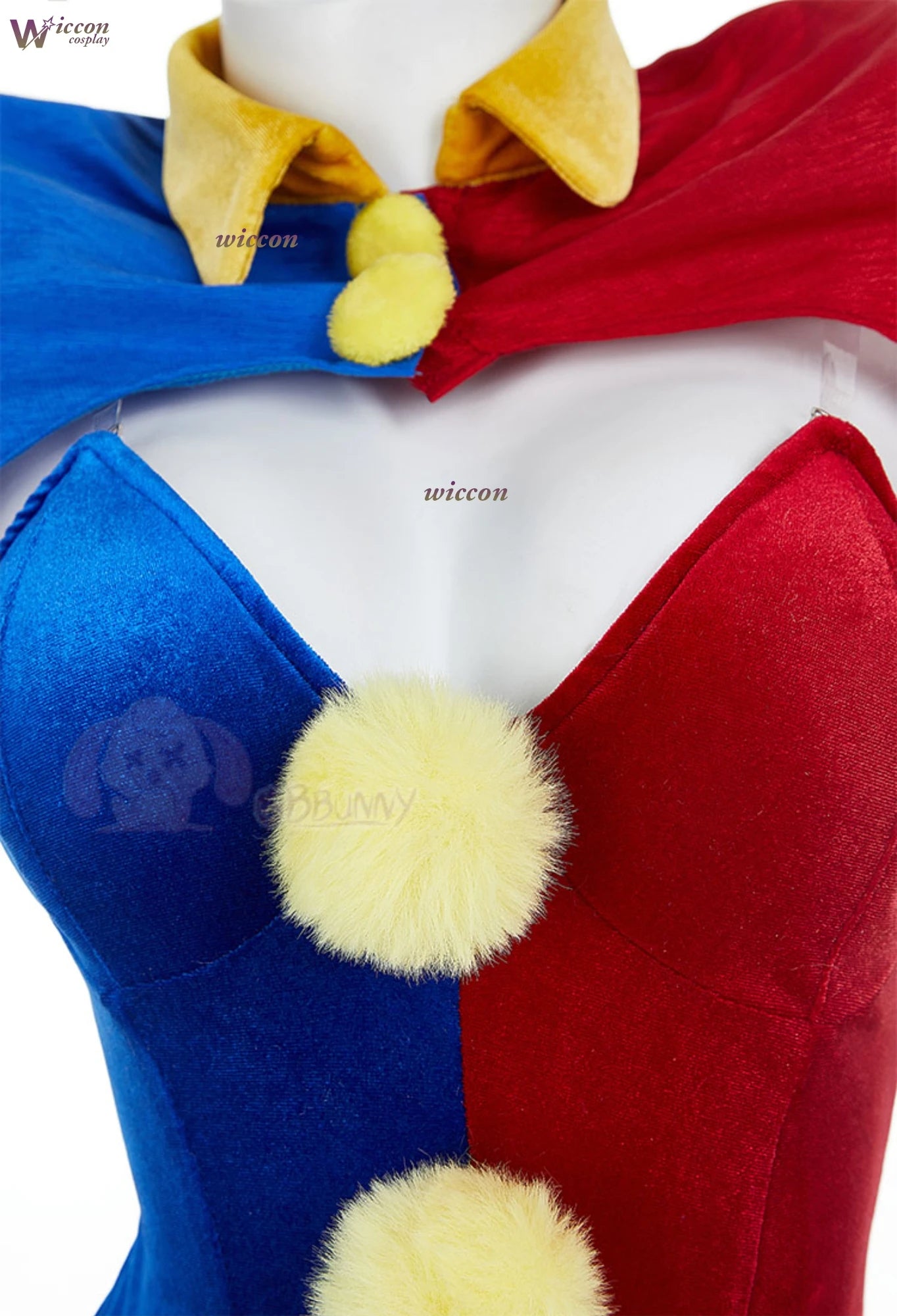 Clown Circus Cosplay Costume – Original Design Adult Set (Pomnii Wig, Hat, Velvet Skirt, Carnival/Christmas Outfit)