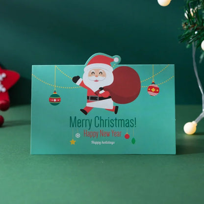 3D Folding Christmas Greeting Card – Merry Christmas & Happy New Year Gift Card for Xmas Party, Navidad & Holiday Decor