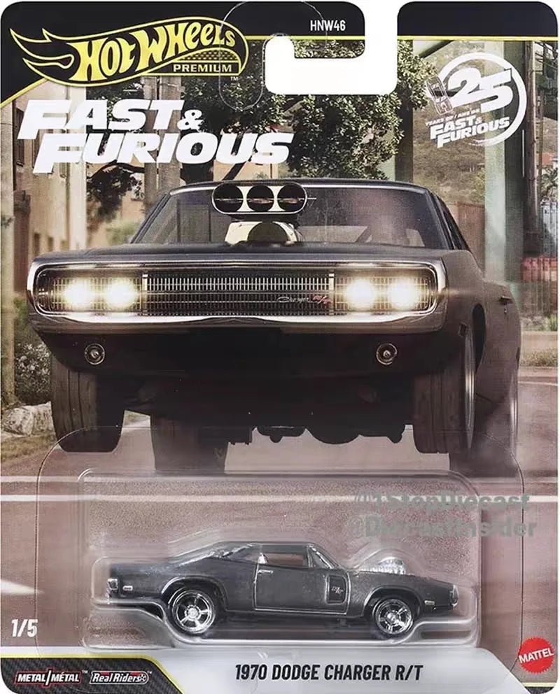 Hot Wheels Fast & Furious Dodge Charger R/T de 1970 1:64 Coche Premium de Fundición – Modelo de Aleación Coleccionable Caso Q Regalo