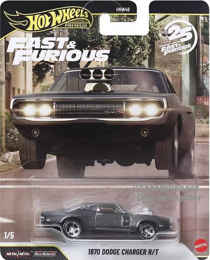 Hot Wheels Fast & Furious Dodge Charger R/T de 1970 1:64 Coche Premium de Fundición – Modelo de Aleación Coleccionable Caso Q Regalo