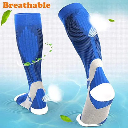 Compression Socks 20–30mmHg Knee High Support Stockings for Men & Women – Running, Cycling & Varicose Vein Relief (EU 36–50)