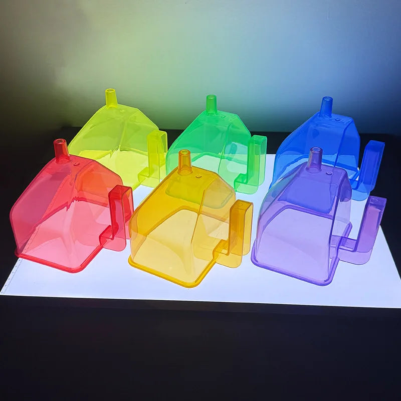 Kit de jeu sensoriel Montessori sable et eau – Jouet d'apprentissage STEM ouvert avec gobelets doseurs arc-en-ciel, entonnoirs, pelles, pinces et tuyaux, jouet d'activité créative en extérieur pour enfants