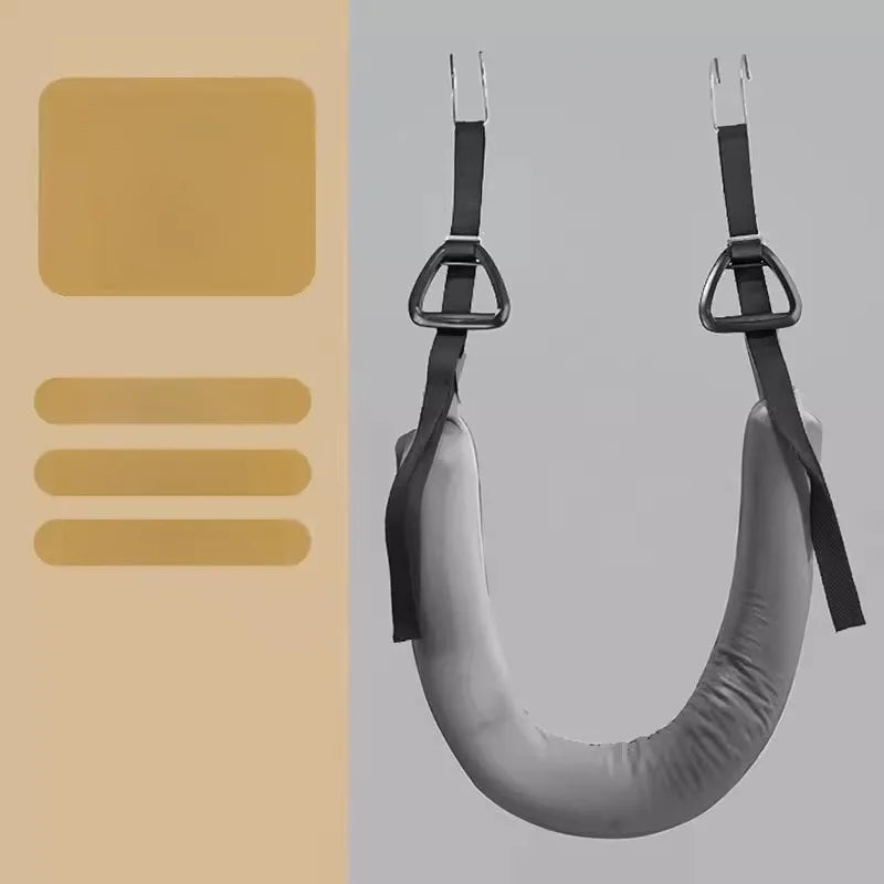 Cinturón de tracción lumbar – Cinturón de apoyo para estiramiento espinal doméstico para relajación de cintura, estiramiento de espalda y ejercicio de descompresión en barra horizontal