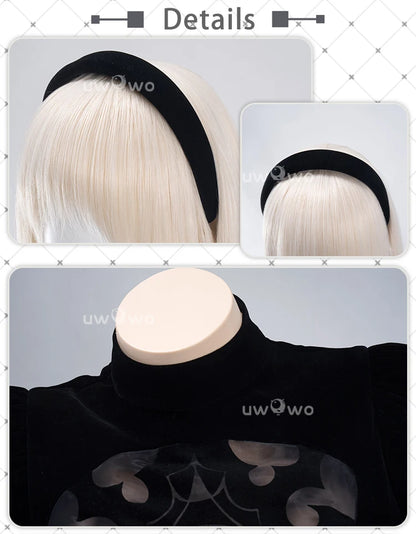 UWOWO 2B Cosplay Costume – Fanart Cheongsam Redesign Outfit (NieR: Automata Inspired, Halloween/Pre-Sale)