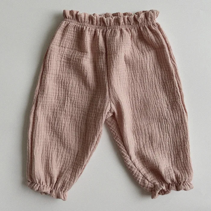 Pantalones de Bebé de Algodón Orgánico – Pantalones Suaves de Muselina Estampados para Recién Nacidos y Niños Pequeños, Parte de Abajo Informal y Adorable para Usar en Primavera, Verano, Otoño e Invierno