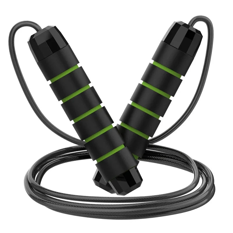 Comba de acero ajustable – Cuerda para saltar sin enredos para fitness, entrenamiento cardiovascular, entrenamientos en casa y equipo deportivo