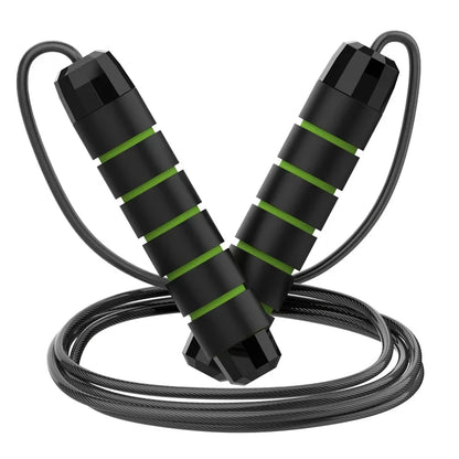 Comba de acero ajustable – Cuerda para saltar sin enredos para fitness, entrenamiento cardiovascular, entrenamientos en casa y equipo deportivo