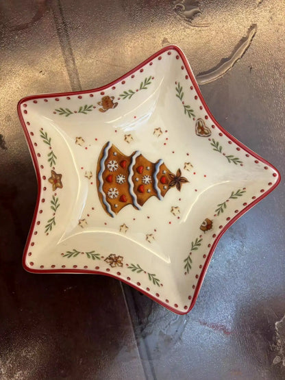 German V Bao Christmas Tableware Collection – Biscuit Plate, Rectangular Serving Plate, Mug, Salad Dish, Dessert & Fruit Holder