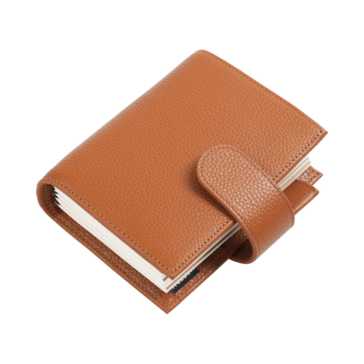 Moterm Passport Size Travel Journal – Genuine Cowhide Pebbled Leather Notebook & Organizer with Double Snap Closure