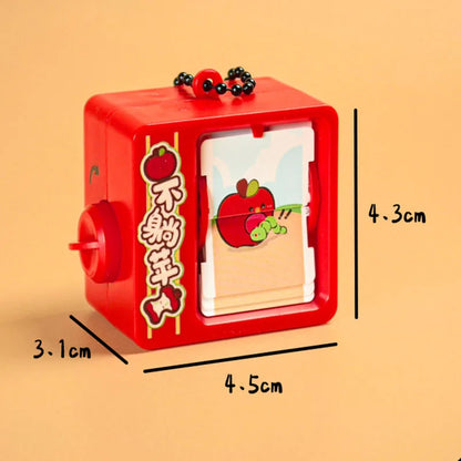 Cartoon Book Flipping Animation Machine Keychain – Creative Backpack Pendant Decompression Fidget Toy, Novelty Small Gift