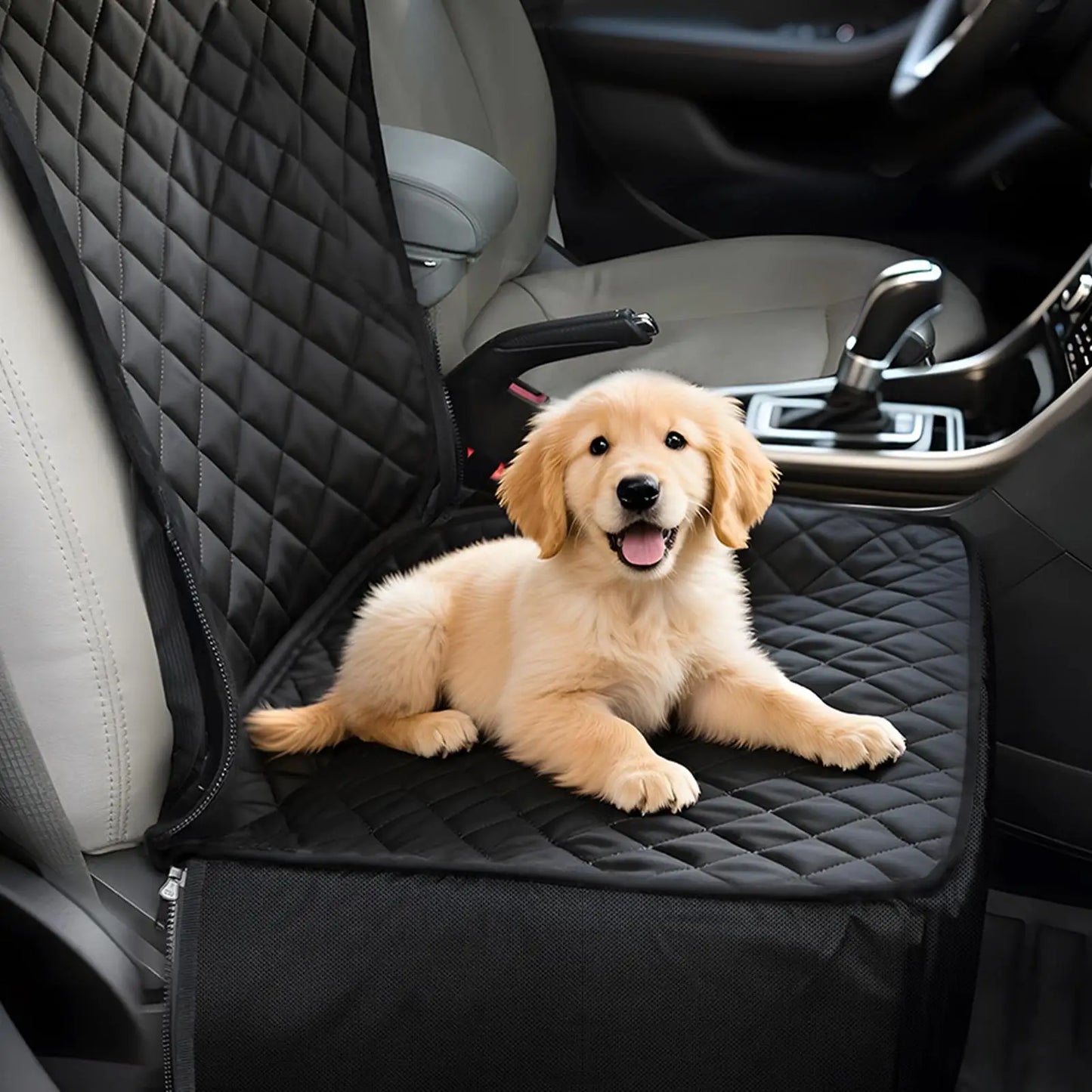 Siège rehausseur de voiture pour chien pour siège avant avec poches de rangement Siège de voyage pour animaux de compagnie pour chiens de petite et moyenne taille