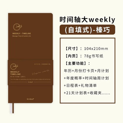 Kinbor Undated Weekly Planner – Portable Daily, Monthly & Schedule Journal Notebook