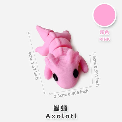 10/50 unidades de figuras de mini animales impresas en 3D – Modelos de simulación de dibujos animados móviles, juguetes coleccionables bonitos, decoración de escritorio y set de regalo de cumpleaños