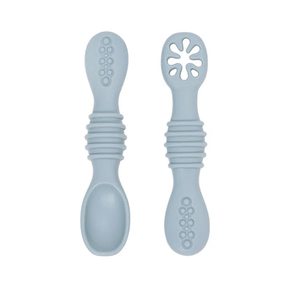 Lot de cuillères d'alimentation en silicone pour bébé – Cuillère douce à double embout pour purées, céréales de riz et sevrage autonome
