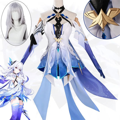 Genshin Impact Skirk Cosplay Costume & Wig – Adult Halloween Party Outfit