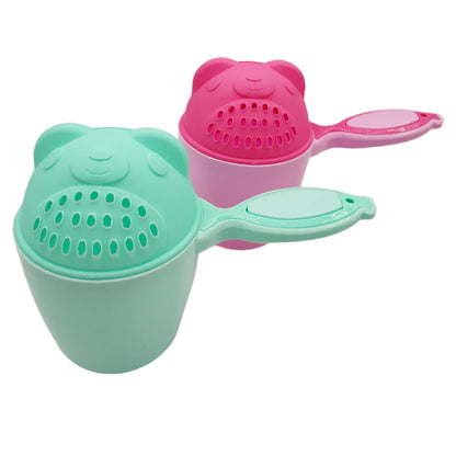Vaso de enjuague para champú de bebé – Cucharón de agua de baño de oso de dibujos animados para bebés y niños pequeños