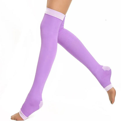 Open Toe Compression Socks – Calf Support Sleeves for Men & Women (Running, Cycling & Sports Recovery)