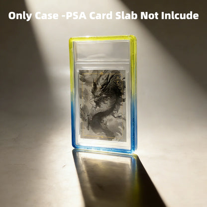 Étui de protection Bumper en TPU à paillettes – Housse de protection avec dos transparent pour cartes à collectionner PSA 35PT